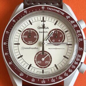 Authentic OMEGAXSWATCH Bioceramic MoonSwatch Mission to Pluto SO33M101 Full Set